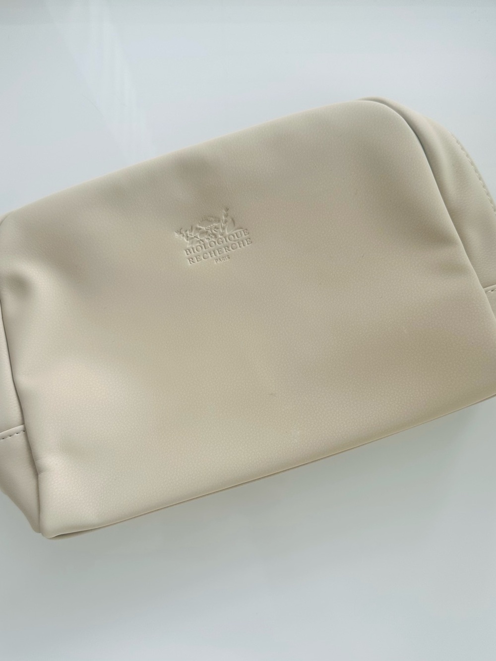 Biologique Recherche Cream Leather Toiletry Pouch